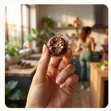VeggieGap Bites made with nuts seeds and plant-rich ingredients